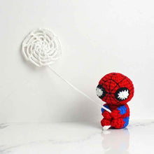Load image into Gallery viewer, spiderman baby and web amigurumi crochet toy