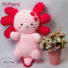 โหลดรูปภาพลงในเครื่องมือใช้ดูของ Gallery Axolotl amigurumi pattern