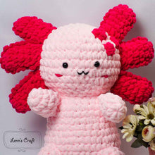โหลดรูปภาพลงในเครื่องมือใช้ดูของ Gallery Axolotl chunky amigurumi crochet