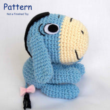 โหลดรูปภาพลงในเครื่องมือใช้ดูของ Gallery Donkey Eeyore amigurumi crochet pattern