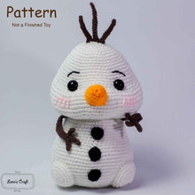 โหลดรูปภาพลงในเครื่องมือใช้ดูของ Gallery olaf amigurumi crochet pattern free