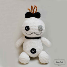 Cargar imagen en el visor de la galería, White Scrump velvet amigurumi crochet plushies for sell toy