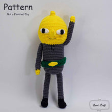 Cargar imagen en el visor de la galería, Lemongrab Adventure Time amigurumi crochet toy pattern
