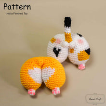 Load image into Gallery viewer, kitten butt amigurumi crochet doll pattern
