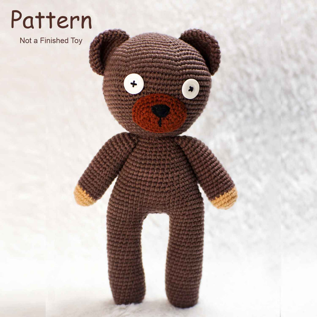 Huggable Mr. Bean teddy bear crochet amigurumi doll pattern