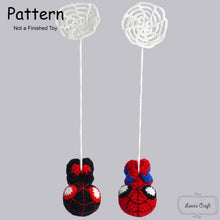 โหลดรูปภาพลงในเครื่องมือใช้ดูของ Gallery Spiderman Hanging Spider Hero Amigurumi Crochet Doll Pattern 
