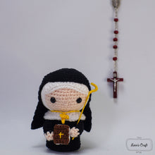 Load image into Gallery viewer, catholic nun amigurumi crochet doll pattern
