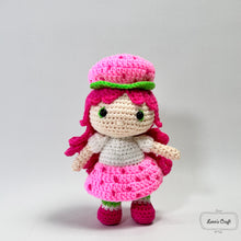 Load image into Gallery viewer, strawberry short cake rochet amigurumi doll
