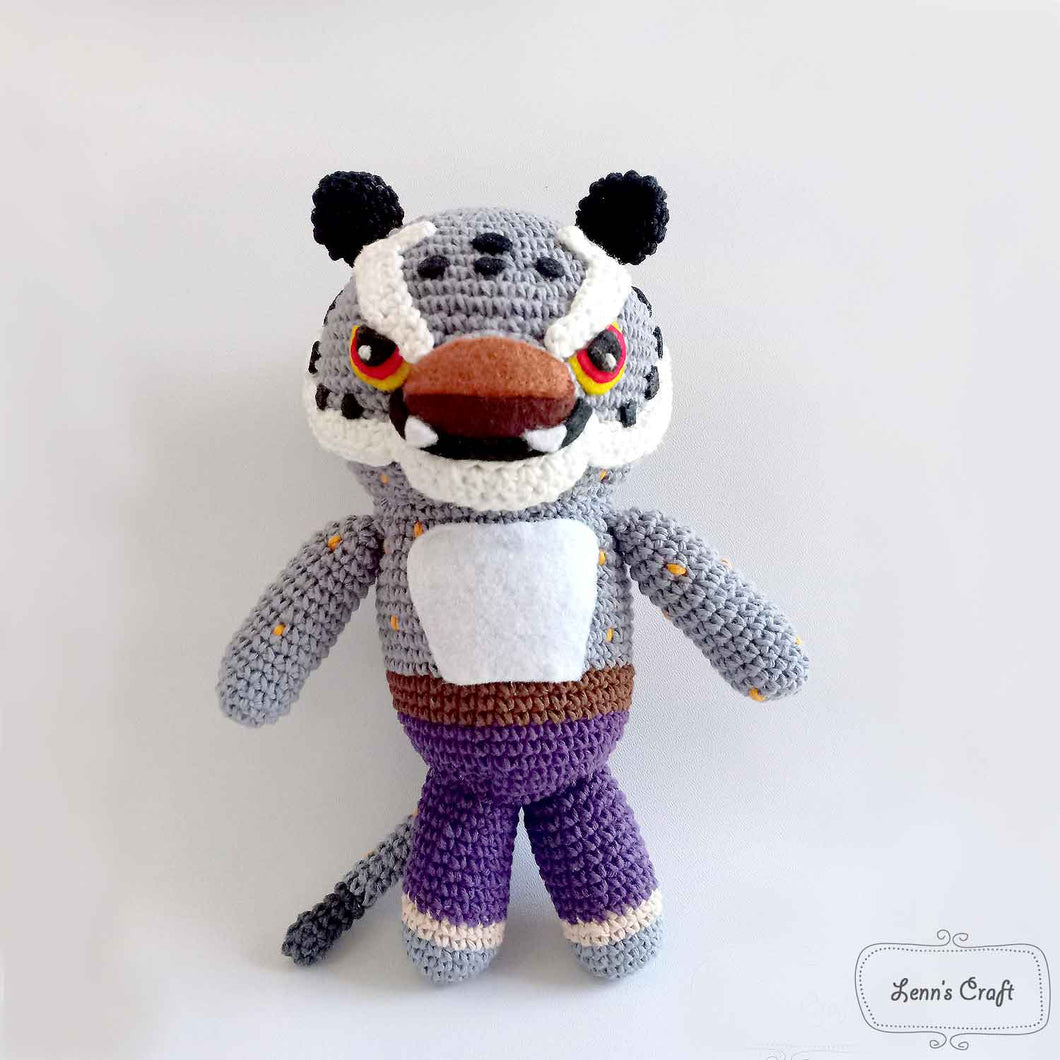 Tai Lung Kung fu Panda amigurumi crochet toy