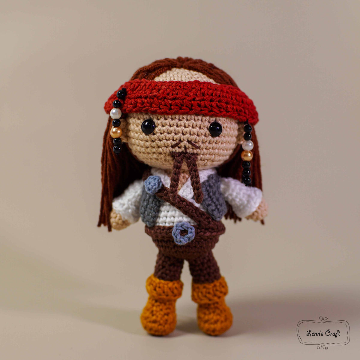 Captain Jack Sparrow Pirates Of Carribean Amigurumi Pattern Crochet 