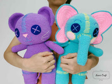 Cargar imagen en el visor de la galería, handmade cocomelon elephant crochet toy
