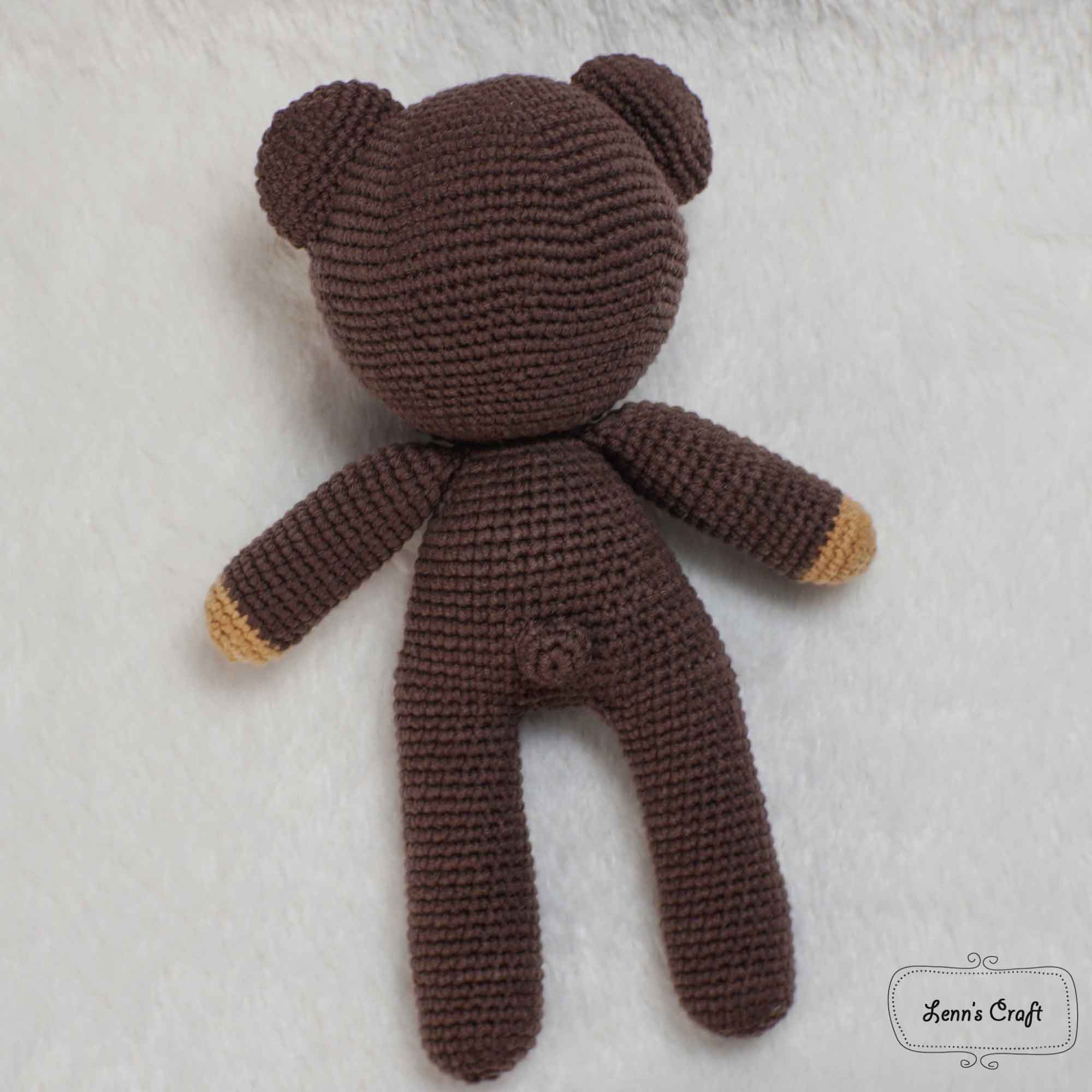 Mr bean peluche ours en peluche au crochet fait main amigurumi Lenns Craft