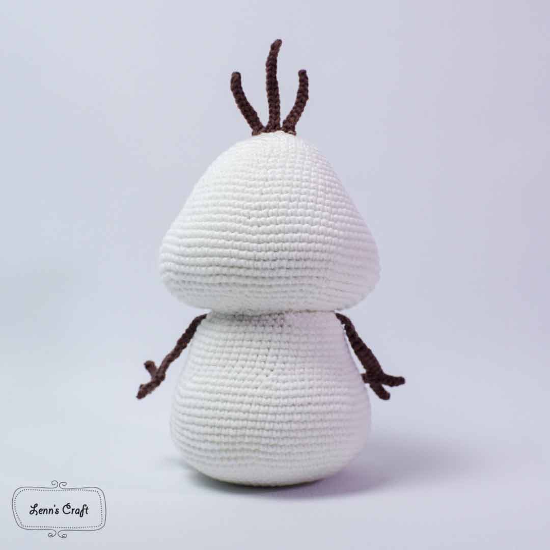 Doudou Olaf Peluche Fait Main Au Crochet En Laine Personnalisé