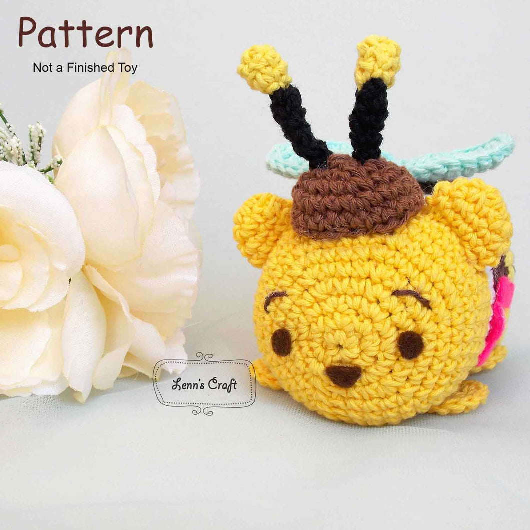 tsum tsum pooh amigurumi crochet pattern